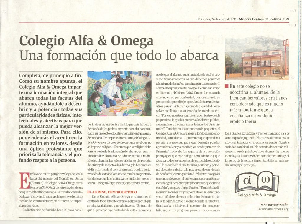 Alfa Omega en el Periodico ABC
